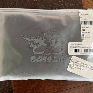 Boys Lie Ask Me If I Care Crop Slub